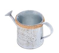 2pcs Retro Iron Flower Pot with Rope, Decorative Multi-purpose Planter