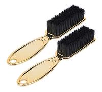 2pcs Retro Oil Head Brush with Soft Fiber Hair, Professional Barber Styling Tools for Hair Cleaning Sweep, Ergonomic Handle, Compact and Lightweight