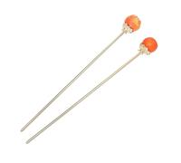 2pcs Retro Orange Hair Pin Sticks Metal Resin Ancient Style