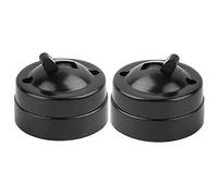 2PCS Retro Single Control Switch Round Flat Toggle Light Switch Metal and Plastic Surface Mounted Wall Light Button Old-Fashioned Toggle Switch