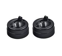 2PCS Retro Single Control Switch Surface Mounted Wall Round Flat Toggle Switch Black
