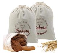 2pcs Reusable Bread Bags To Keep Fresh,Bread Bags For Homemade Bread For Storage Fresh Homemade Sourdough Bread And Rolls,Washable(35 * 45cm)