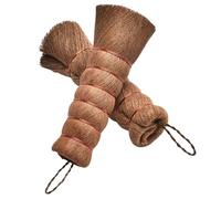 2pcs Reusable Cleaning Brush for Tea Tray, Long Handle Brown Bristle | Hanging Ring, Quick Drying Lanyard, Compact Storage, for Dishes and Teapot, Restaurant Staff Use