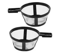 2pcs Reusable Coffee Filter Mesh Basket with Handle for Tea and Brewing | Nylon and Metal Screen, Detachable Design, 11x8x4cm, Washable Insert for Home Hand Pour Preparation