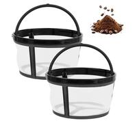 2pcs Reusable Coffee Filters, 4-5 Cup Nylon Mesh Filter Basket with Handle Compatible with Mr. Coffee Machine Maker Pots Accessories Part