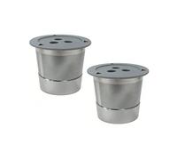 2pcs Reusable Coffee Pod for Stainless Steel K Cups,3 Holes Coffee Filters for Coffee Maker CFP201 CFP301