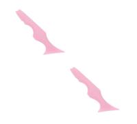 2pcs Reusable Eyeliner Aid Silicone Makeup Tool for Mascara Beginners | Multi-angle Design, Finger Rest and Ergonomic Handle, for Eyebrows and Lips, Pink Finish