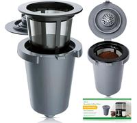 2PCS Reusable K Cups, Compatible with SS-RFC Single Serve Brewer Coffe maker, Gray Home Barista Filter Cup, BPA-Free Refillable Cup Coffee Filter Replacement