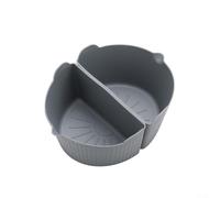 2Pcs Reusable Liner For Slow Cooker 6Quart With Silicone Divider Insert To Prepare Different Foods Without Cross Contact(Gray)