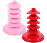 2pcs Reusable Lollipop Display Base, Adjustable Multi Tier PP Holder | Detachable Layers, round Holes and Smooth Edges, Easy Cleaning, for Party Table and Dessert Table