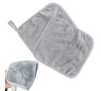 2pcs Reusable Makeup Remover Cloth Microfibre Face Cleansing Cloths Ultra Soft Washcloths,Premium Hypoallergenic Chemical Free Microfibre Makeup Remover for Gym,Spa &Travel and so on(20 * 20cm,Grey)