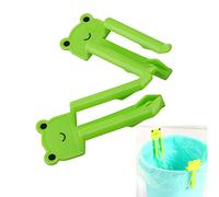 2pcs Reusable Plastic Trash Garbage Bag Dustbin Clips Rubbish Waste Bin Can Holder Fixed Clip Clamp Green Adorable Quality Fashion Processed