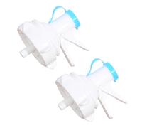 2pcs Reusable Plastic Water Dispenser Valve White with Dust Cover | Tool-free Setup, Quick Pour for 55mm Screw-on Buckets, Office Pantry Use, Camping and Home