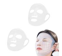 2pcs Reusable Silicone Face Mask Cover, Moisturizing Skin Care 3D Silicon Faces Sheet Masks with Hook Facial, Flexible Face Mask Covers for Beauty Treatments