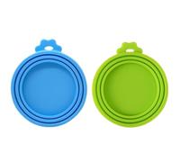 2pcs Reusable Silicone Pet Foods Can Cover Fresh-keeping Can Cap Top for Dog Cat