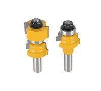 2pcs Reversible Window Sash Door Bit Router Bit Alloy Tungsten Carbide Cutter Woodworking Milling Cutter for Wood Bit Face Mill(2pcs 8mm Shank)