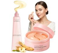 2PCS Revive Eye Serum & Ginseng+Retinol Under Eye Masks for Puffy Eyes,Anti Wrinkle Eye Cream, Eye Bags Removal,Niacinamide & Collagen,Eyes Care Korean Skincare,for Dark Circles & Puffy Eyes