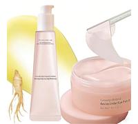 2PCS Revive Eye Serum & Ginseng+Retinol Under Eye Masks for Puffy Eyes, Anti Wrinkle Eye Cream, Eye Bags Removal, Wrinkles, Niacinamide & Collagen, Revitalizing Eyes Care Korean Skincare