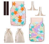 2Pcs Reward Jar for Kids - Star & Dinosaur Reward Jar for Toddlers' Toilet Potty Training Magnetic Reward Charts Tokens Incentive Good Behavior Daily Chores Reward Jars Boy & Girl School Classroom