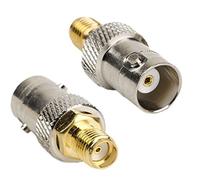2pcs RF coaxial coax adapter SMA female to BNC female