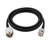 2pcs RF Extension Cable UHF PL259 Male Plug to BNC Male Plug Coax Cable RG58/50cm