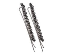 2pcs Rhinestone Bobby Pin Hs-j5922 Alloy Hair Clip for Women Black