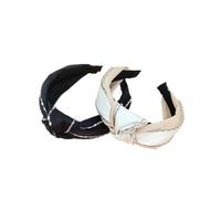2pcs Rhinestone hair bands, simple retro double knot hairpin, Cute Headbands for Women Girls Thin/Medium Thick Hair, Non-Slip Fashion Hairbands Hair Accessories