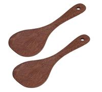 2Pcs Rice Serving Spoon, Wooden Rice Spoon Rice Paddle Japanese Rice Spatula Kitchen Wooden Rice Shovel for Kitchen Mashed Potato(01)