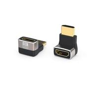2Pcs Right Angle HDMI Adapter 8K,HDMI 2.1 Adapter 90 and 270 Degree Combo