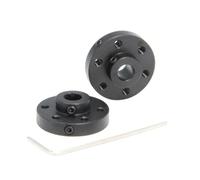 2PCS Rigid Coupling Motor Guide Shaft Coupler, Universal Aluminum MOUNTING HUB For 5mm/ 6mm Pair With M3 Thread(Black,6mm)