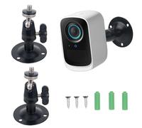 2Pcs Ring Camera Mount, for Pro, Stick Up Cam, Eufy Cam, Arlo Cameras, 360 Degree Adjustable Screwless for Cameras with Standard 1/4 Thread Holes, Black