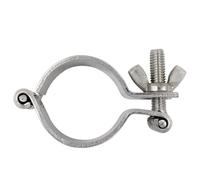 2Pcs Ring Hanger, Open Ring Pipe Hanger, Adjustable, Metal Pipe Holder, 304 Stainless Steel 12.7-102mm, Single Side Tailless Quick Release Pipe Clamps, Fixed Pipe Clamps(19mm)