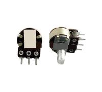 2PCS RK16 Type Double Potentiometer A10K Power Amplifier Speaker Volume Adjustment Carbon Film Shaft Length 15mm