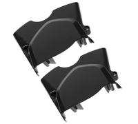 2pcs Road Motorcycle Chain Guard for 110-125cc Horizontal Engine | Black Alloy Build, Textured Reinforced Surface, Impact Shielding and Debris Barrier for Underbone Riders