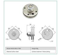 2Pcs Robust 360 Degree Disc Damping Shaft for Chassis Cabinets and Automation Projects (XK543-M8-2-7NM)