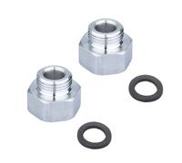 2pcs Robust Stainless Steel Compression Adjustment Adapter Leak Can Thread Reducer for Kitchen Bathroom Sanitary Female to Male Pipe Connector