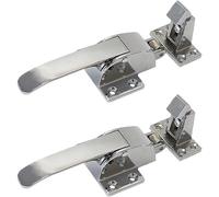2pcs Robusts Metal Spring Loaded Handle, Secure Designs Freezers Door Handle, Adjustable Latch Spring Cold Storage Door Lock (39mm Base)