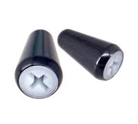 2pcs Rocker Switch Button Tip Caps 3 Way 5 Way Guitar Rocker Switch Tip Caps Buttons Replacement Parts- Black