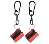 2PCS Rod Clips for Fly Fishing with Swivel Hook and EVA Cushion to Provide Secure and Convenient Rod Holding During Fishing (Red)
