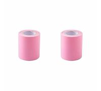 2Pcs Roll Message Memo Sticky Note Tape, Adhesive Roll Sticky Notes with Dispensers Multi Color Journaling Supplies Funny Notes for Office School Student Supply (Pink Roll Sticky Notes)
