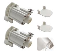 2PCS Roman Blind Control Mechanism Uits with Covers, Roller Blind Spare Parts, White Plastic Control Units for Roman Blind Track Replacement Accessories - 5.5mm Rod Track Replacement