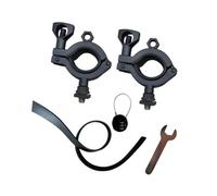 2pcs Roof Rack Shovel Mount Truck Holder Stainless Steel Shovels Car Accessories for SUV Road Trip Pickups Roof Bar(Black)