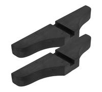 2pcs Room Divider Support Bracket Base with Side Reinforcement | Black Wood Construction, Traditional Japanese Style, Stable Floor Standing Base, Easy to Carry
