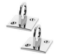 2pcs Rope Loop Wall Mount Zinc Alloy Loop Plate for Hotel Conference | Stable Fixation, Resists Daily Wear, Prevents Sagging, Silver Finish, Refined Styling for Queue Line Hardware