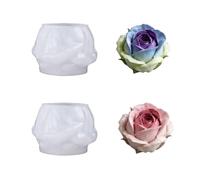 2Pcs Rose Candle Molds, 3D Flower Silicone Molds for Candle Making, Reusable Rose Silicone Moulds for Homemade Soap, Resin, DIY Crafts, Wedding Decor Holiday Gifts