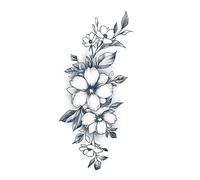 2pcs Rose Herb Tattoo Sticker Juice Waterproof Long-lasting Female Models Arm Flower Arm Plain Flower Non-reflective Stickers, Fake Tattoos