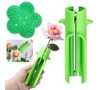 2PCS Rose Stem Stripper and Thorn Remover, Florist Thorn Stripper for Roses, Flower Leaf Stripper, Floral Classes and Home Use | Rose Stripper Tool for Floristry (Green)