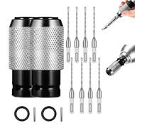 2PCS Rotary Hammer Adapter with Impact Drill Bits Set, 4 Sizes Rotary Hammer Adapter, Electric Drill Wrench to Electric Hammers Convert, Electrical Extension Tool Kit for Hammers Adapted Tools