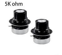 2PCS Rotary Potentiometer - Single-Turn Carbon Film Variable Resistor, 100Ω to 5kΩ, 6mm Round Shaft, for Motor Speed Control & Inverter(5k ohm)