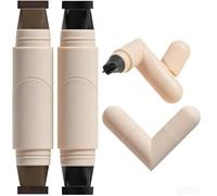 2pcs Rotatable Eyeliner Stamp Set, Eyeliner Stamp, Left/Right Eye Marked for Quick Winged Eyeliner, Smudge-Proof & Long-Lasting, Easy to Use for Beginners & Makeup Enthusiasts, Black & Brown